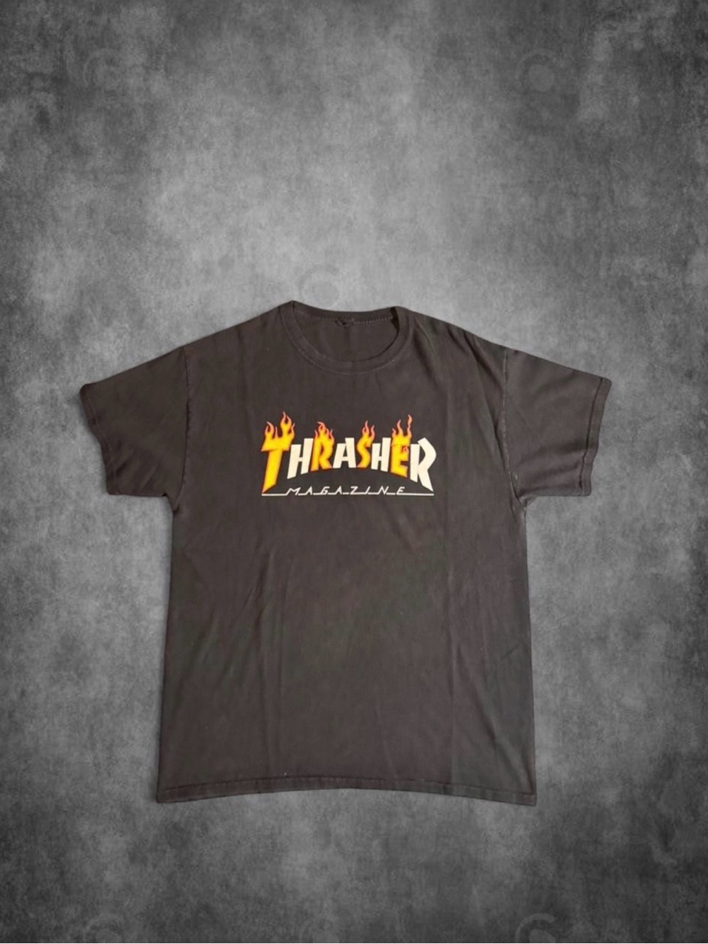 Thrasher Black Flame Logo T-Shirt - Men